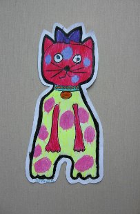 Maca Sunčica, prostorni crtež - olovke u boji