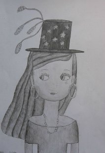 Portret Jelene, valerski crtež - olovka