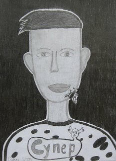 Portret Bogdana,crtež-olovka(6H,HB;3B)