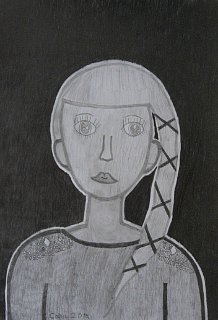 Portret Dine,crtež-olovka(6H,HB;4B)